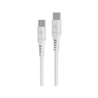 cable hune eco usb-c a usb-c 300cm blanco nieve 3a 60w carga y sincroniza