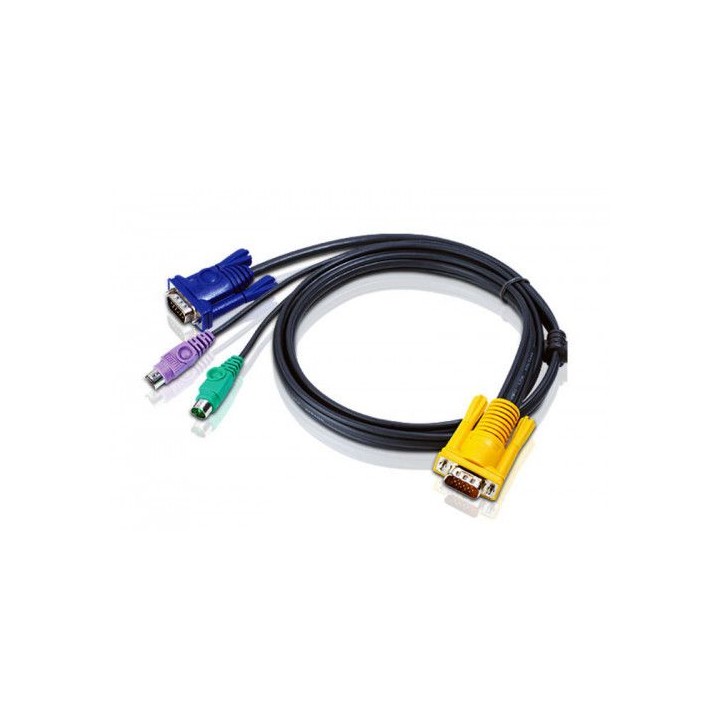 aten cable kvm ps/2 con sphd 3 en 1 de 3 m
