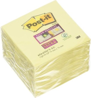 post-it pack 18+6 blocs 90 hojas z-notes adhesivas 76x76mm super sticky canary yellow r330-sscy-vp20