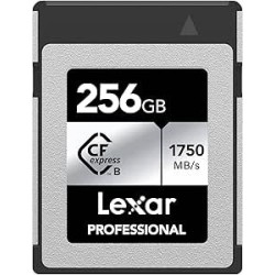 lexar lexar 256gb professional cfexpress type b card silver, up to 1750mb/s read 1300mb/s write