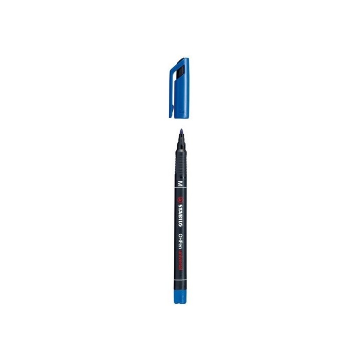 stabilo marcador permanente punta media ohpen universal 1mm. azul stabilo 843/41  pack: 10 unidades