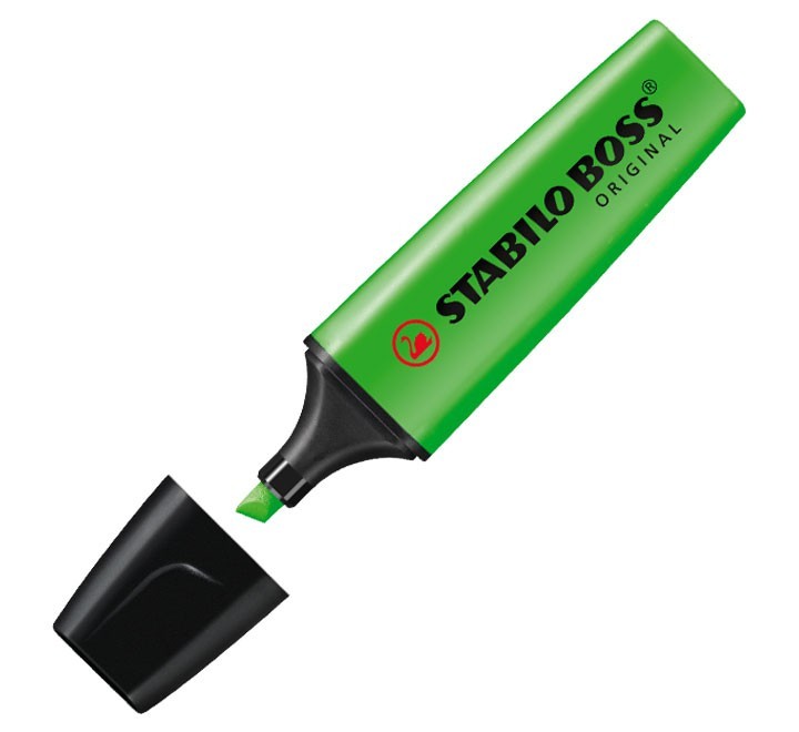 marcad. fluor. stabilo boss verde 70/33