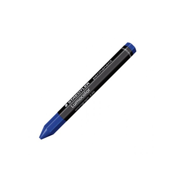 staedtler lapiz cera permanente lumocolor omnigraph 12mm. azul staedtler 236-3  pack: 12 unidades