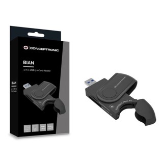 conceptronic lector de tarjetas externo usb 3.0 4 en 1 conceptronic bian04b sd - sdhc - sdxc micro s