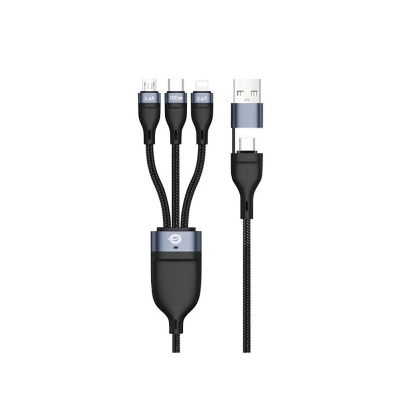 conceptronic cable usb 3in1 conceptronic 2m pd 3.0 100w 20v 5a 480mbps e - mark