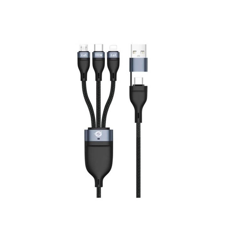 conceptronic cable usb 3in1 conceptronic 2m pd 3.0 100w 20v 5a 480mbps e - mark