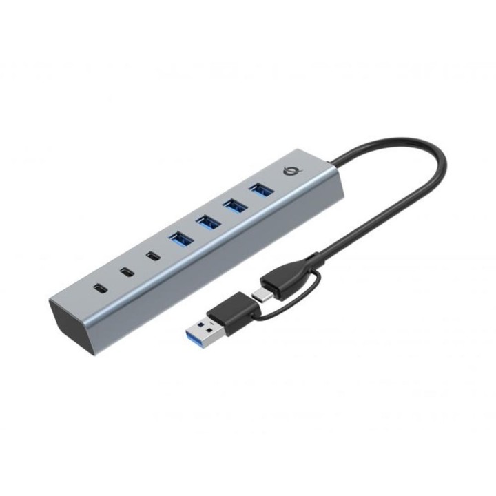conceptronic hub usb 3.0 conceptronic hubbies20g 7 puertos usb - c a 3xusb - c 4xusb - a