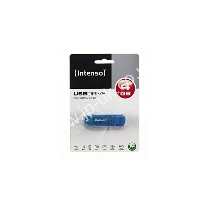 intenso 3502450 lapiz usb rainbow 4gb azul