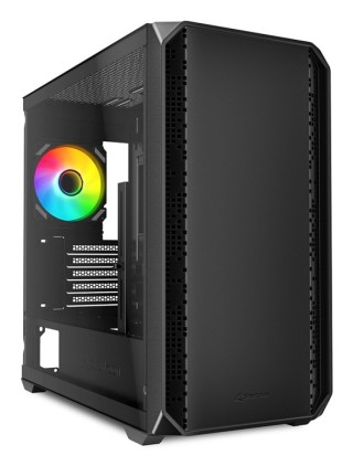 sharkoon caja gaming sharkoom mk2 rgb matx  negro 120mm 3xusb sn fuente