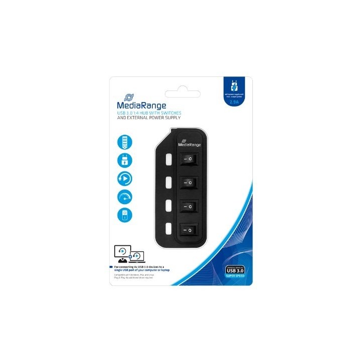 hub mediarange usb 3.0 4xusb 3.0 4xusb 3.0
