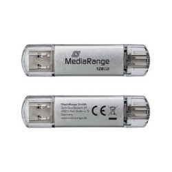 pendrive combo 128gb usb 3.2 mediarange high p. usb-a usb-c lectura 80mbs escritura 20mbs