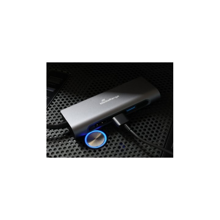 hub mediarange usb-c 7en1 2xusb 3.2 1xhdmi 1xrj45 1xsd 1xusb-c