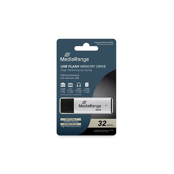 pendrive 32gb usb 3.2 mediarange high p. lectura 130mbs escritura 65mbs