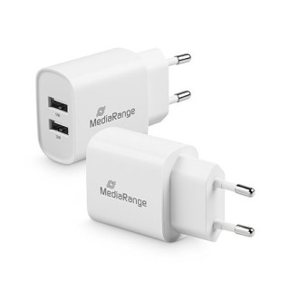 cargador mediarange dual usb-a 12w 2xusb-a