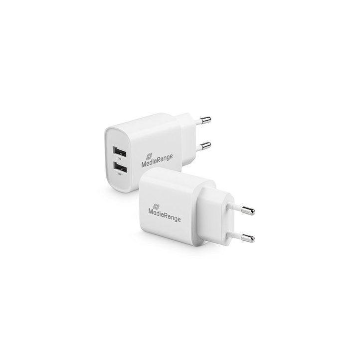 cargador mediarange dual usb-a 12w 2xusb-a