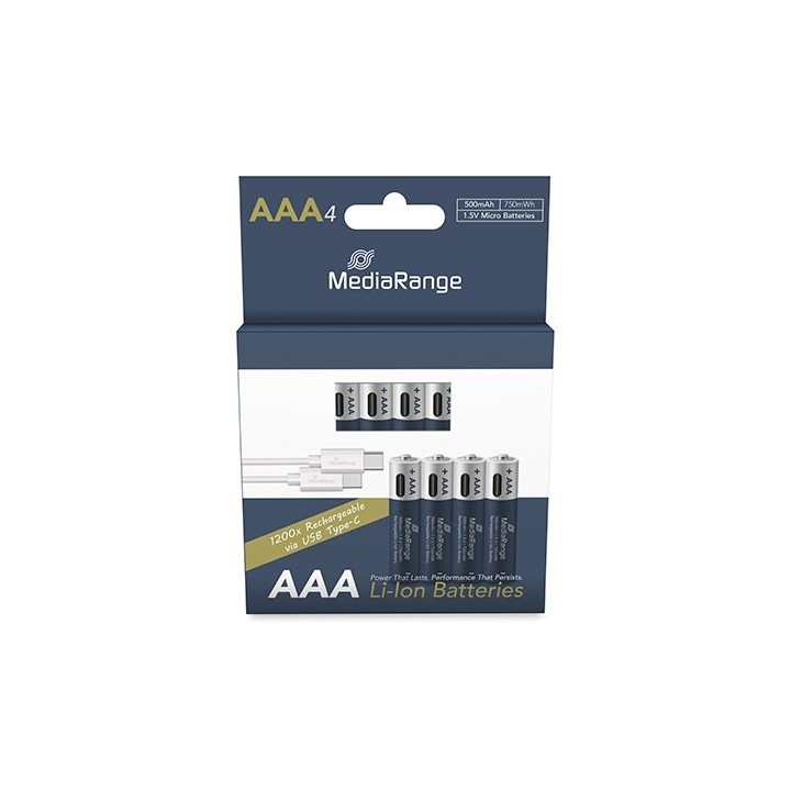 pilas recargables mediarange aaa 1.5v 500mah 4pack