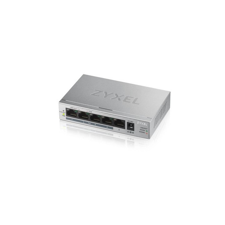 zyxel zyxel gs1005hp no administrado gigabit ethernet (10/100/1000) energia sobre ethernet (poe) pla