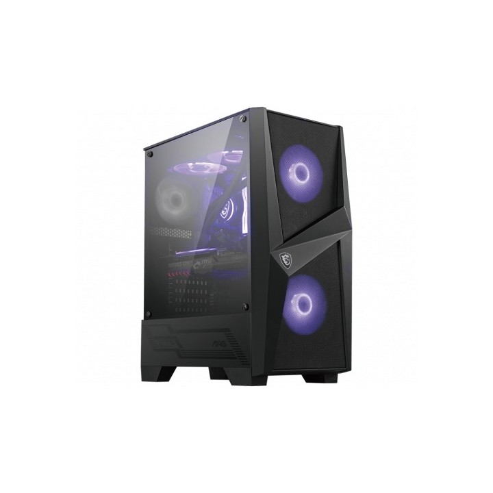 msi caja msi mag forge 100m,3x2.5+2x3.5”,3x120mm (rgb) +1x120mm,2xusb3.2+audio+micro,mid-tower,neg