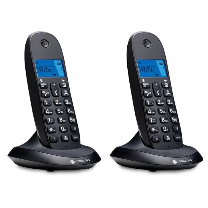 motorola c1002 cb+ telefono dect negro duo