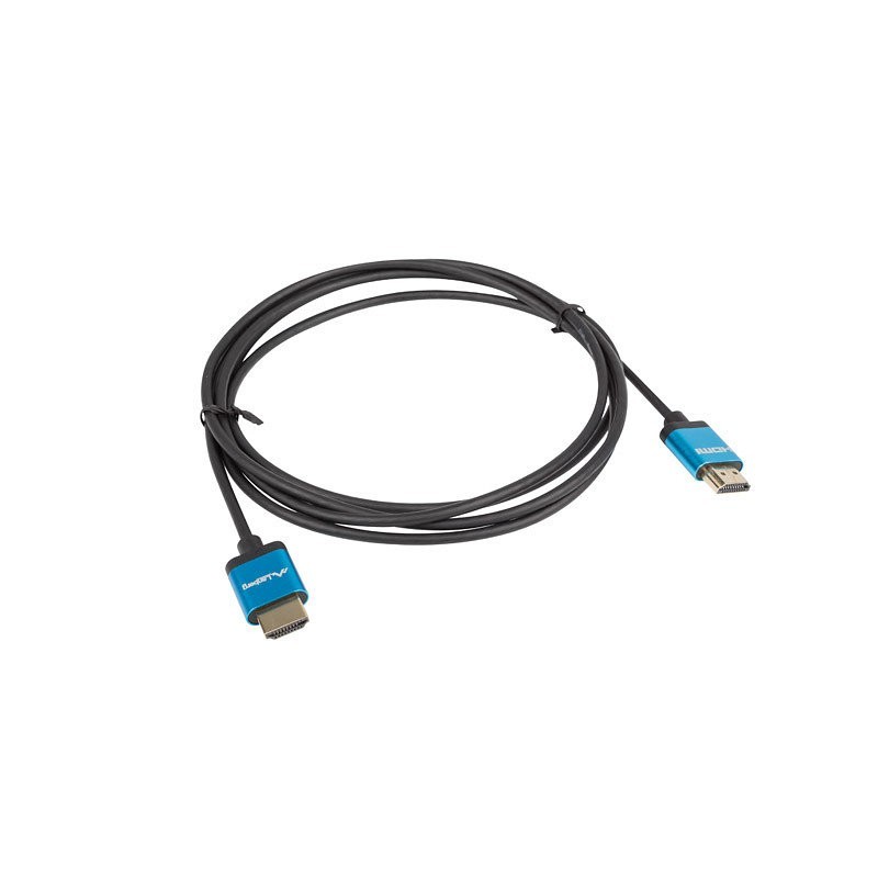 lanberg cable hdmi lanberg macho - macho v2.0 4k slim 1m negro