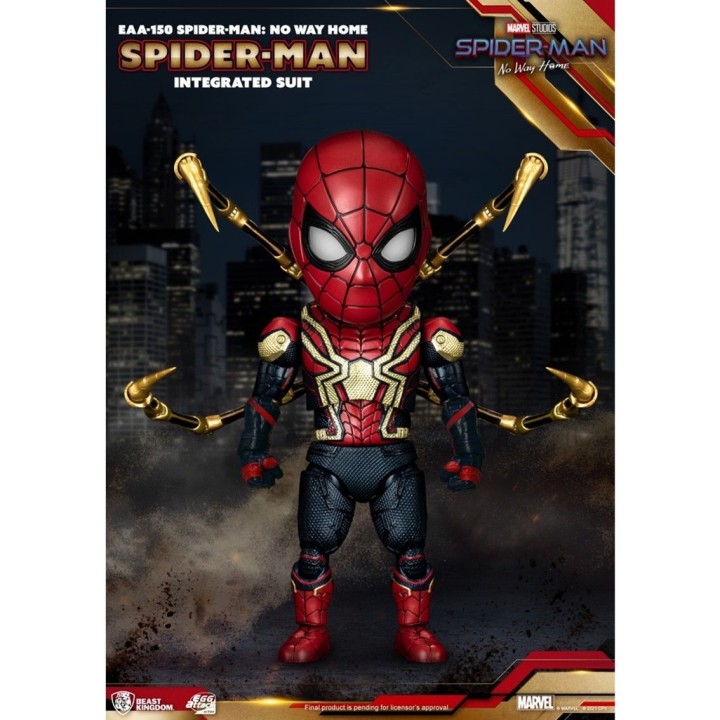 beast kingdom figura beast kingdom egg attack marvel spider - man no way home traje integrado