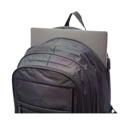 mochila portatil unicross space 18.5  negro usb compartimento acolchado 42x29x23cm