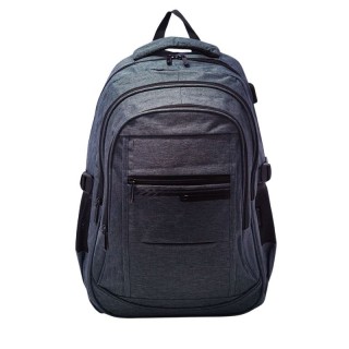 mochila portatil unicross space 18.5  gris usb compartimento acolchado 42x29x23cm