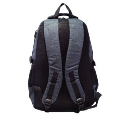mochila portatil unicross space 18.5  gris usb compartimento acolchado 42x29x23cm