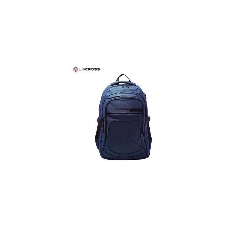 mochila portatil unicross pulse 18.5  azul usb compartimento acolchado 45x30x20cm