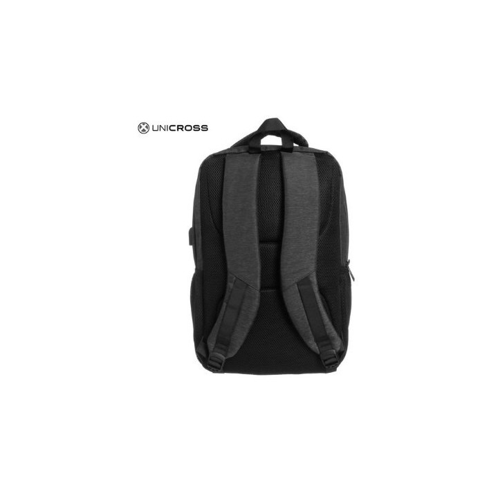mochila portatil unicross terra 18.5  negro usb compartimento acolchado 44x31x19cm