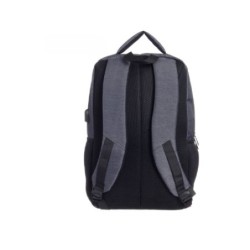 mochila portatil unicross walker 18.5  gris usb compartimento acolchado 42x29x23cm
