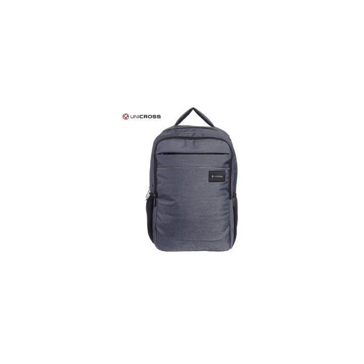 mochila portatil unicross walker 18.5  gris usb compartimento acolchado 42x29x23cm