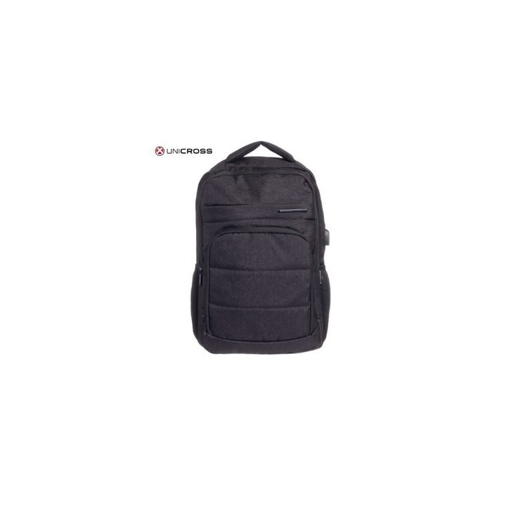 mochila portatil unicross pampa 18.5  negro usb compartimento acolchado 45x30x25cm