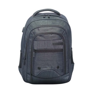mochila portatil unicross steel 18  negro usb compartimento acolchado 48x34x25cm