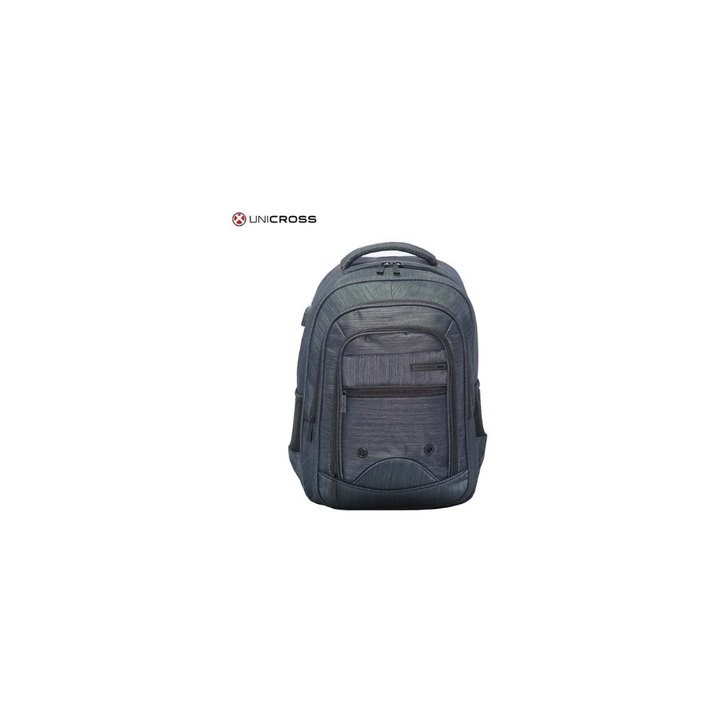 mochila portatil unicross steel 18  negro usb compartimento acolchado 48x34x25cm