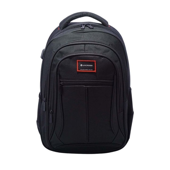 mochila portatil unicross style 18  negro usb compartimento acolchado 47x33x23cm