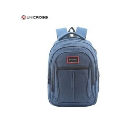 mochila portatil unicross style 18  azul usb compartimento acolchado 47x33x23cm