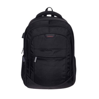 mochila portatil unicross track 18  negro usb compartimento acolchado 45x30x25cm