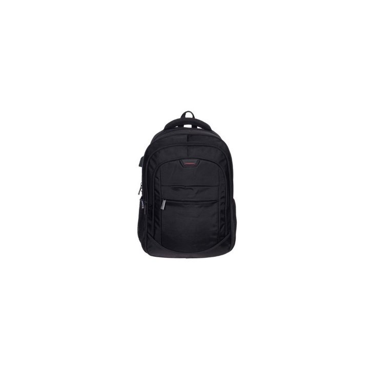 mochila portatil unicross track 18  negro usb compartimento acolchado 45x30x25cm