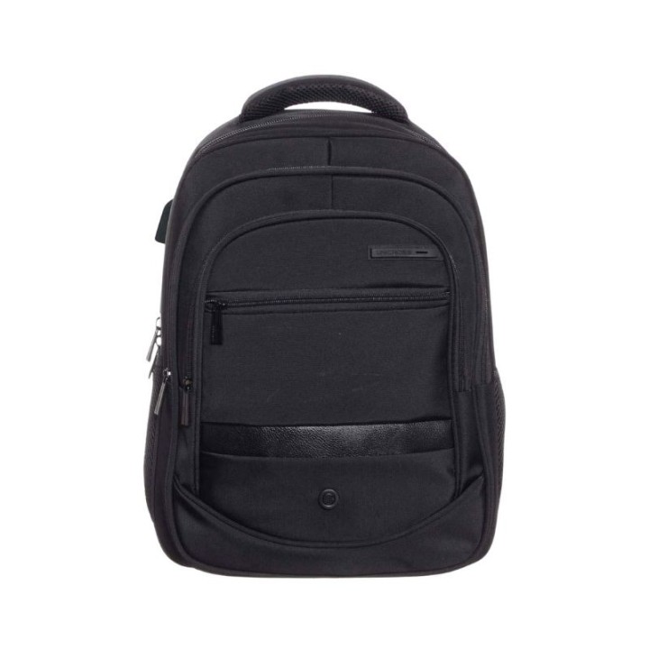 mochila portatil unicross nova 18  negro usb compartimento acolchado 48x33x21cm
