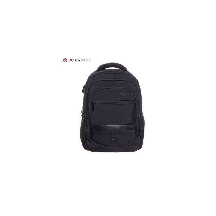 mochila portatil unicross nova 18  negro usb compartimento acolchado 48x33x21cm