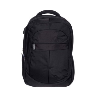 mochila portatil unicross axion 18  negro usb compartimento acolchado 47x30x21cm