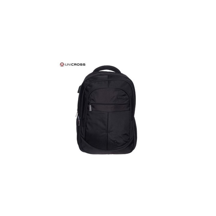 mochila portatil unicross axion 18  negro usb compartimento acolchado 47x30x21cm