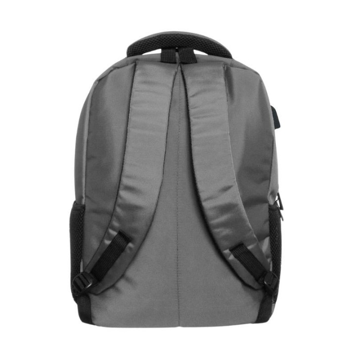 mochila portatil unicross axion 18  gris usb compartimento acolchado 47x30x21cm