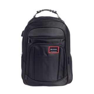 mochila portatil unicross vanguard 19  negro usb compartimento acolchado 45x30x21cm