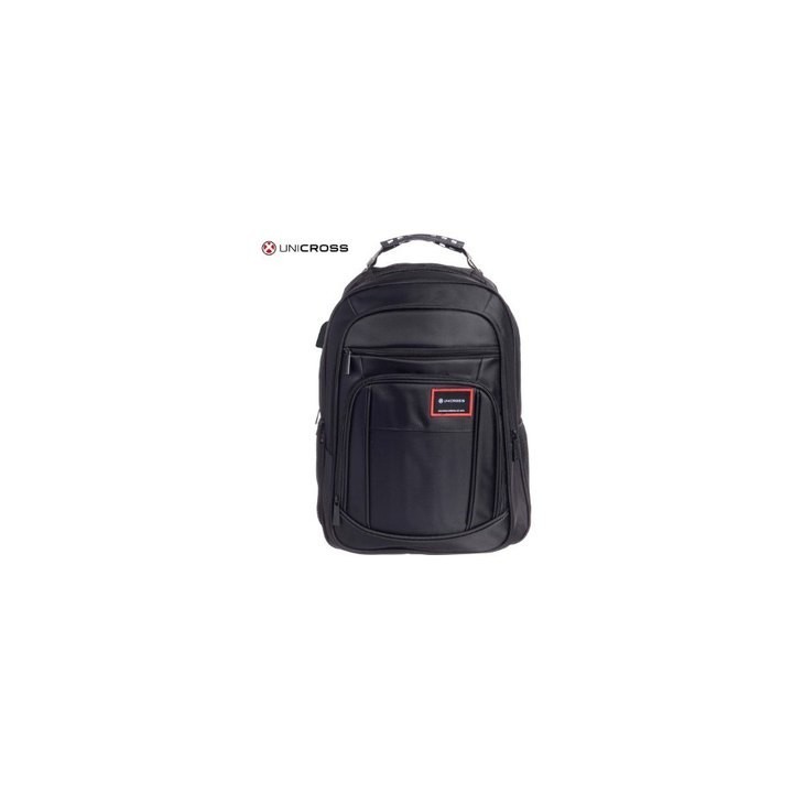 mochila portatil unicross vanguard 19  negro usb compartimento acolchado 45x30x21cm