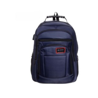 mochila portatil unicross vanguard 19  azul usb compartimento acolchado 45x30x21cm