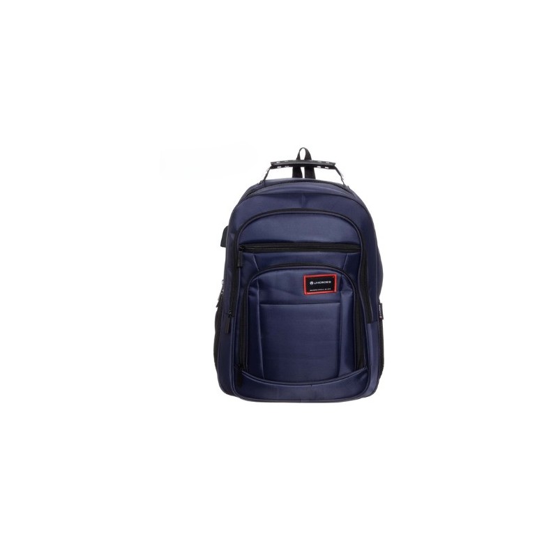 mochila portatil unicross vanguard 19  azul usb compartimento acolchado 45x30x21cm