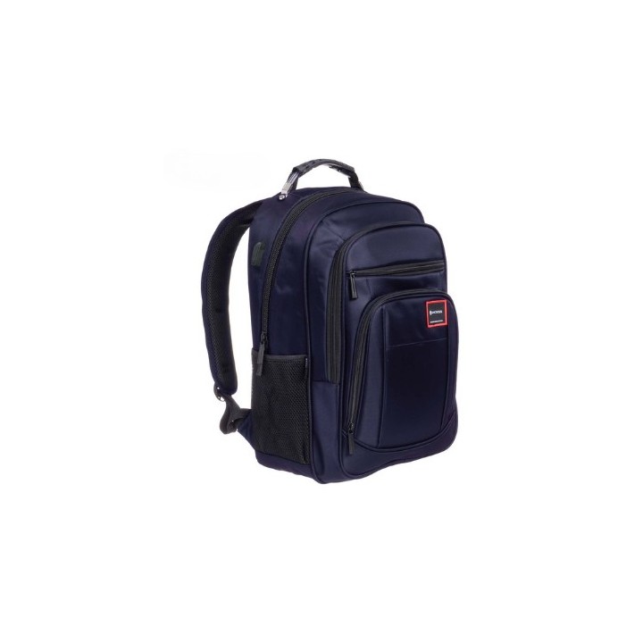 mochila portatil unicross vanguard 19  azul usb compartimento acolchado 45x30x21cm