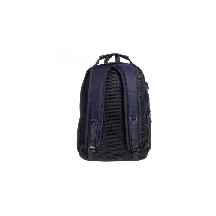 mochila portatil unicross vanguard 19  azul usb compartimento acolchado 45x30x21cm